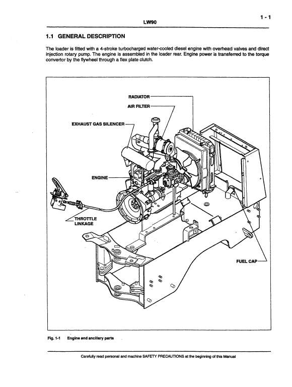 New Holland Lw90 Wheel Loader Service Manual