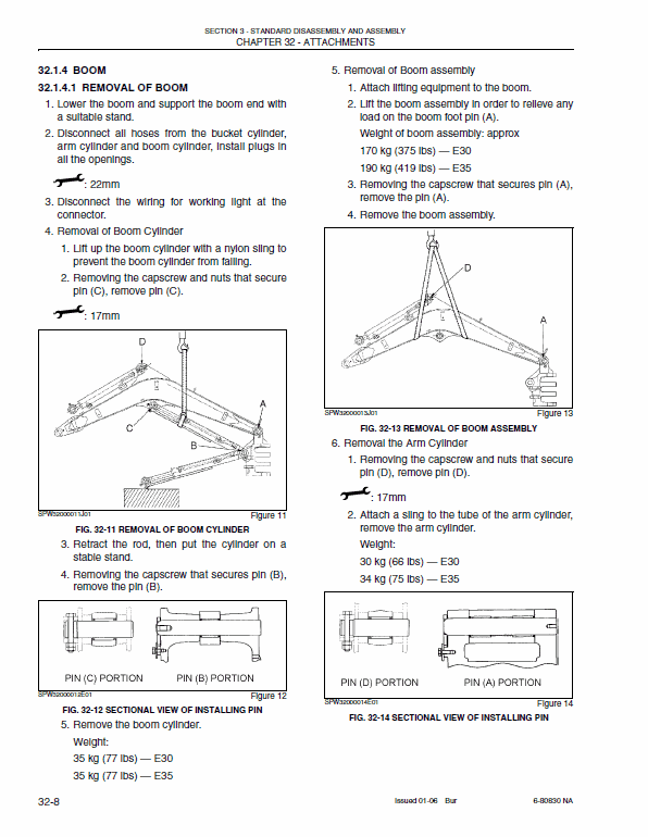 New Holland E30, E35 Compact Excavator Service Manual