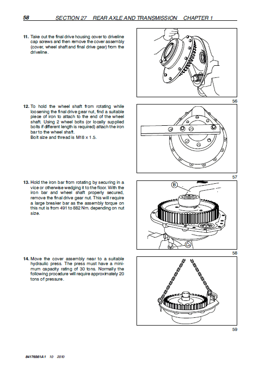 New Holland Td5010, Td5020 Tractor Service Manual