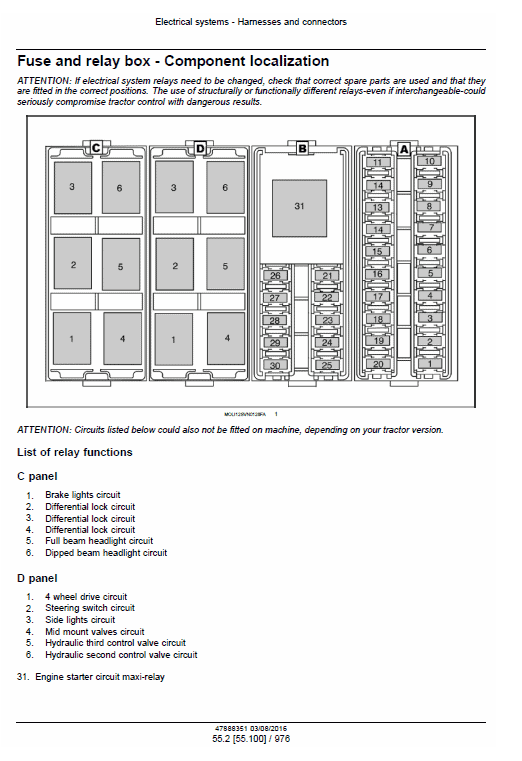 New Holland T4020v, T4030v, T4040v, T4050v, T4060v Tractor Service Manual