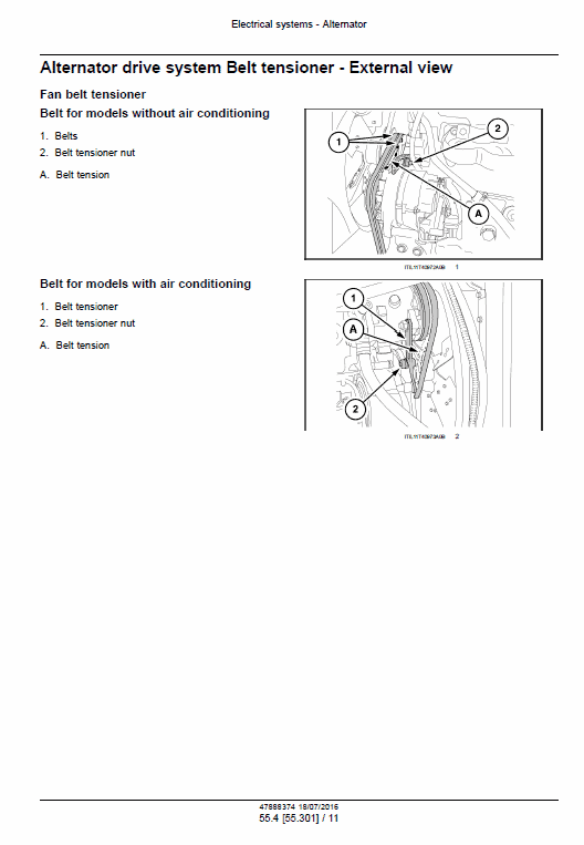 New Holland T4.75v, T4.85v, T4.95v, T4.105v Tractor Service Manual