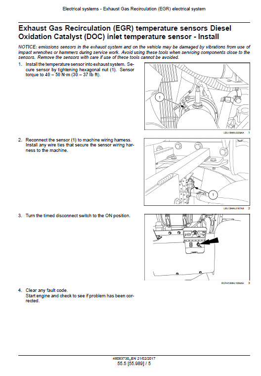 New Holland W130d, W170d Tier 4b Wheel Loader Service Manual