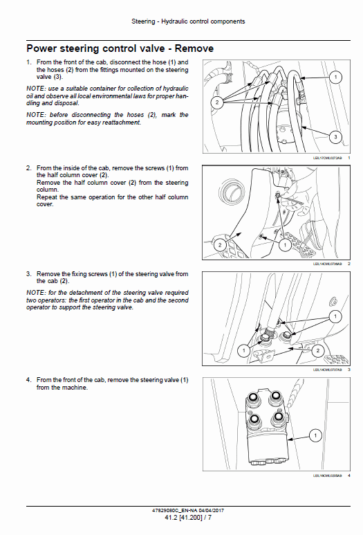 New Holland W50c, W60c, W70c, W80c Tier 4a (interim) Loader Service Manual