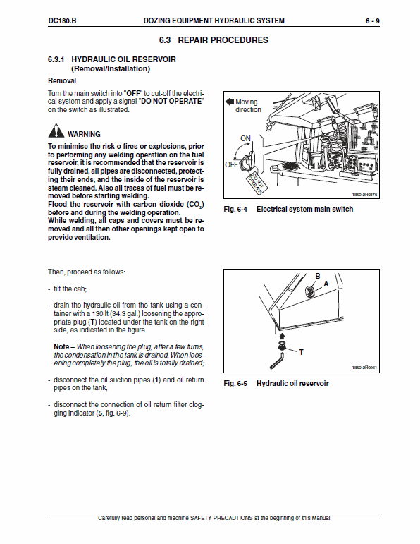 New Holland Dc180.b Crawler Dozer Service Manual