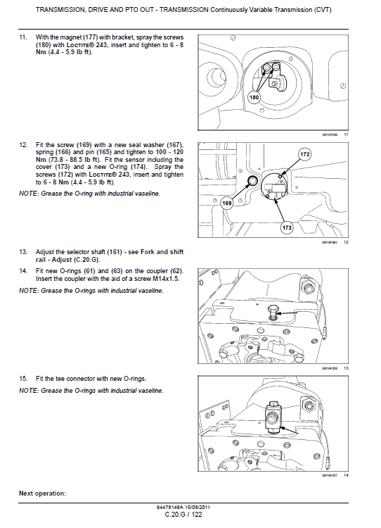 New Holland T7.170, T7.185, T7.200 Tractor Service Manual