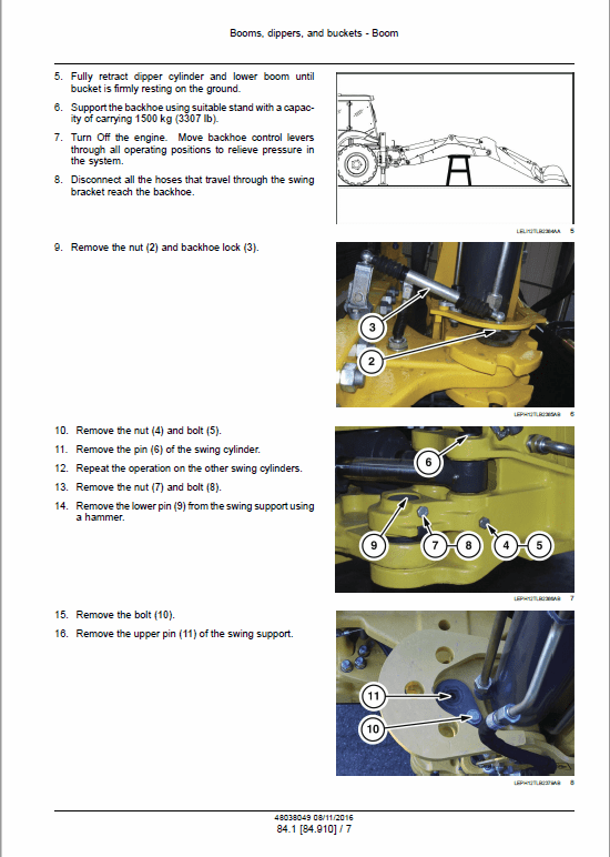 New Holland B95c, B95c Tc, B95c Lr Backhoe Loader Service Manual