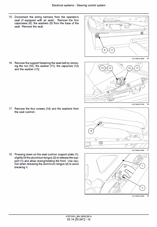 New Holland W190c, W230c Tier 4a Wheel Loader Service Manual