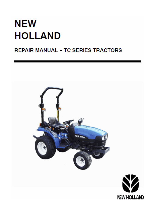 New Holland Tc18, Tc18d, Tc21d, Td24d Tractor Service Manual