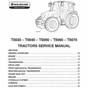 New Holland T5030, T5040, T5050, T5060, T5070 Tractor Service Manual