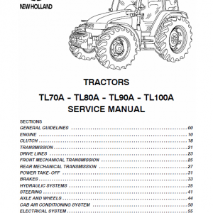 New Holland Tl70a, Tl80a, Tl90a, Tl100a Tractor Service Manual