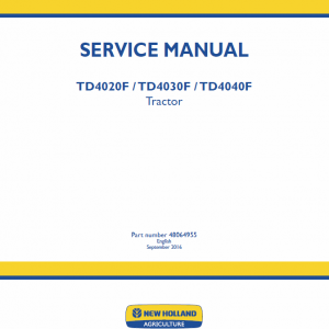 New Holland Td4020f, Td4030f,  Td4040f Tractor Service Manual