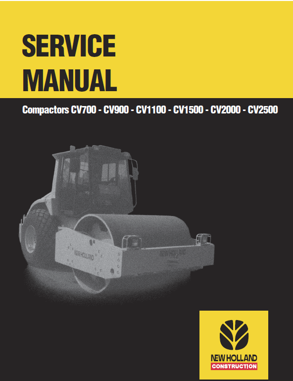 New Holland Cv1500, Cv2000, Cv2500 Compactor Service Manual