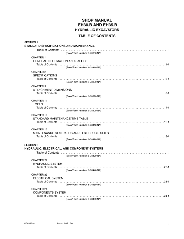 New Holland Eh30.b, Eh35.b Excavator Service Manual