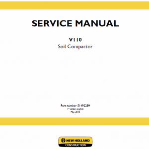 New Holland V110 Compactor Service Manual