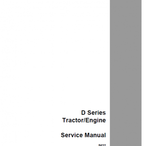 Case D Series Tractor Engine Service Manual