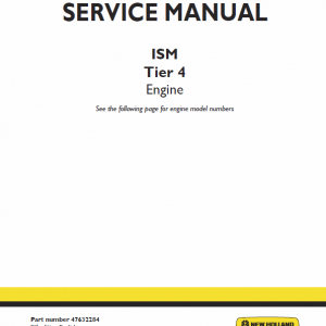 Ism Tier 4 Engine Service Repair Manual