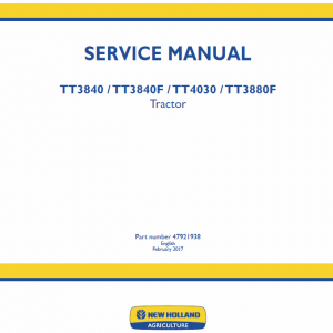 New Holland Tt3840, Tt3840f, Tt4030, Tt3880f Tractor Service Manual