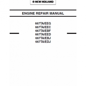 667TA EEG, 667TA EEC, 667TA EBF, 667TA EED, 667TA EBJ, 667TA EDJ Engine Manual