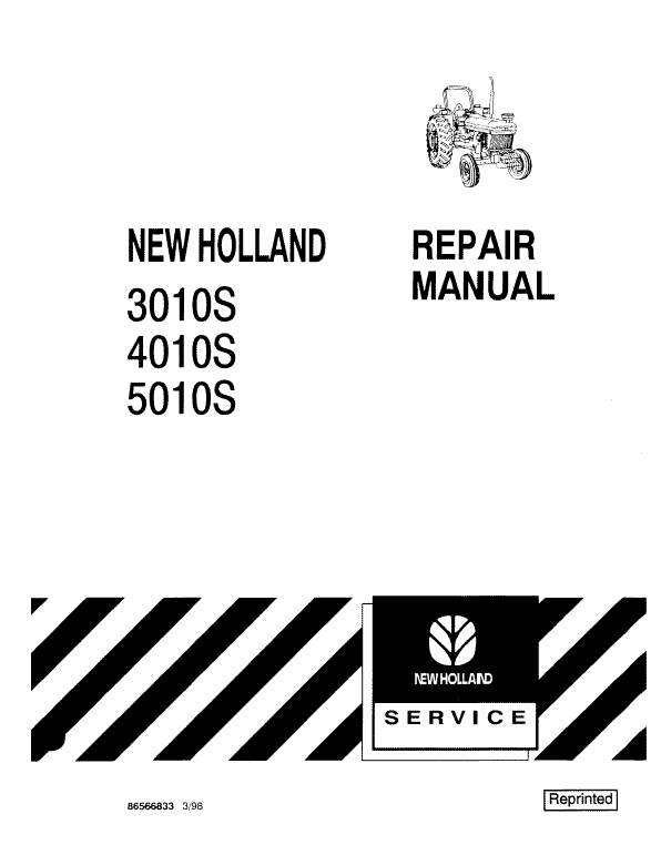 New Holland 3010s, 4010s, 5010s Tractor Service Manual