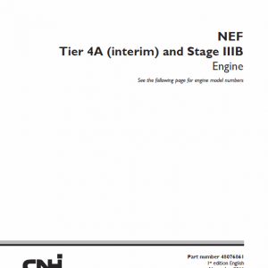 NEF Tier 4A Interim and Stage IIIB Engine Service Manual