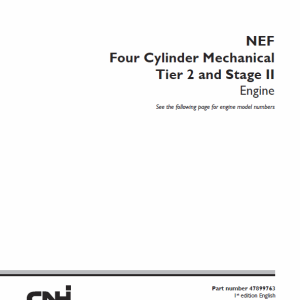 NEF Four Cylinder Mechanical Tier 2 and Stage II Engine Manual - Image 2