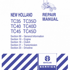 New Holland Tc31, Tc35, Tc40, Tc45 Tractor Service Manual