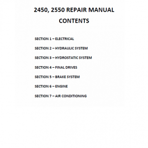 New Holland 2450, 2550 Tractor Service Manual