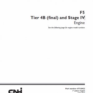 Cnh F5 Tier 4b (final) And Stage Iv Service Manual