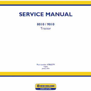 New Holland 8010, 9010 Tractor Service Manual