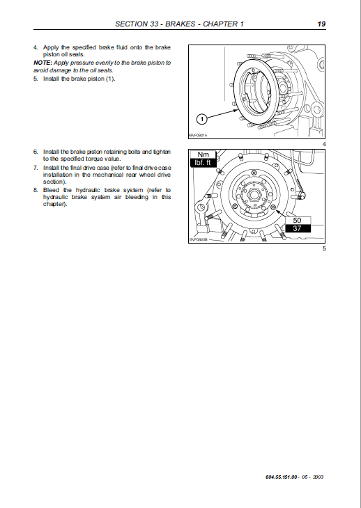 New Holland Ts100a, Ts110a, Ts115a Tractor Service Manual