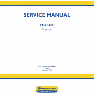 New Holland Td4040f Tractor Service Manual