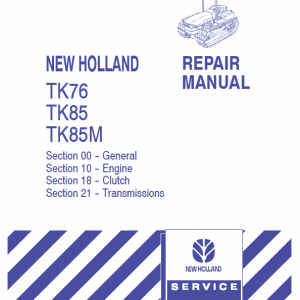 New Holland Tk76, Tk85, Tk85m Tractor Service Manual