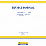 New Holland T4.55, T4.65, T4.75 Tractor Service Manual