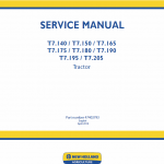 New Holland T7.195, T7.205 Tractor Service Manual