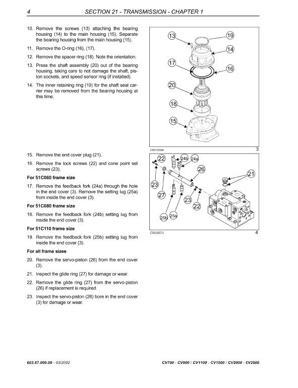 New Holland Cv700, Cv900, Cv1100 Compactor Service Manual