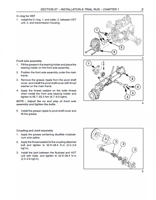 New Holland Sxm54, Sxm60 Mower Service Manual