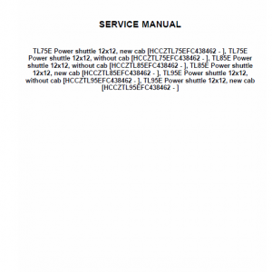 New Holland Tl75, Tl85, Tl95 Tractor Service Manual