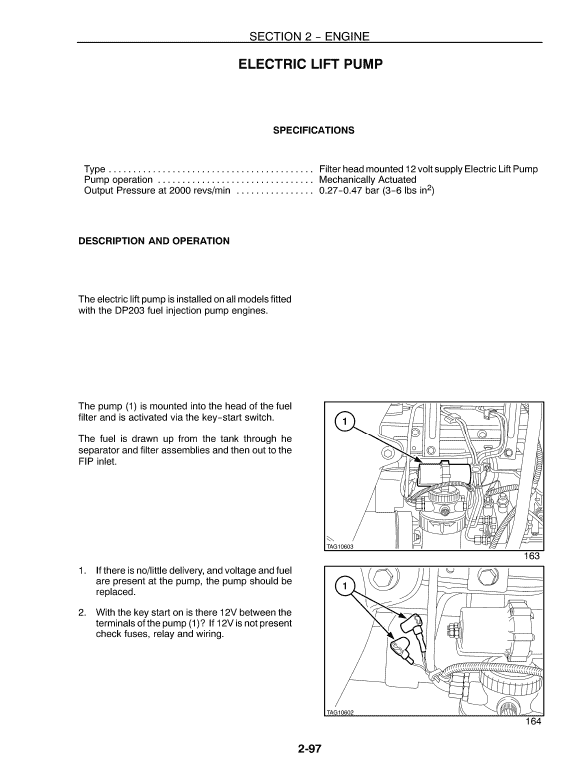 New Holland Ts90, Ts100, Ts110 Tractor Service Manual