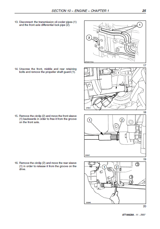 New Holland T4040, T4050 Tractor Service Manual