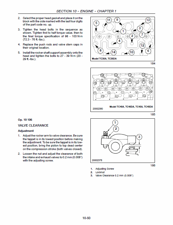 New Holland Tc35a, Tc35da, Tc40a Tractor Service Manual