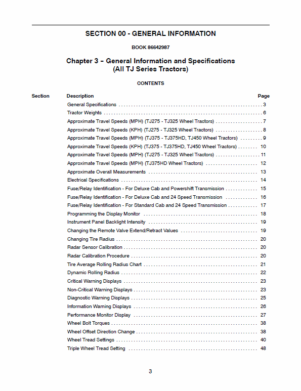 New Holland Tj275, Tj325, Tj375, Tj450 Tractors Service Manual