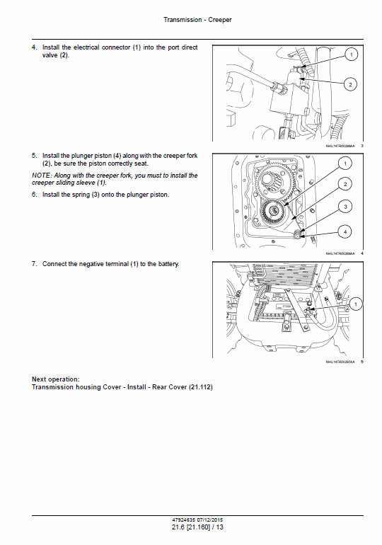 New Holland Ts6.110 Hc, Ts6.120 Hc Tractor Service Manual