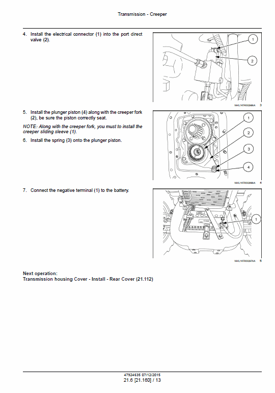 New Holland Ts6.110, Ts6.120, Ts6.125, Ts6.140 Tractor Service Manual