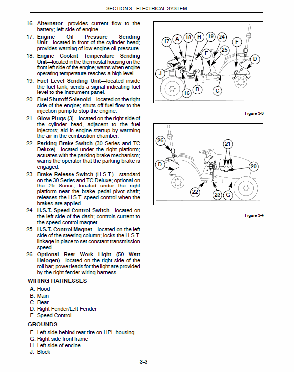 New Holland Tc25, Tc29, Tc33 Tractor Service Manual