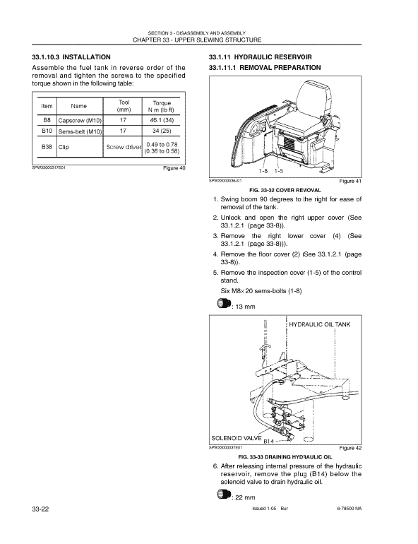 New Holland Eh30.b, Eh35.b Excavator Service Manual