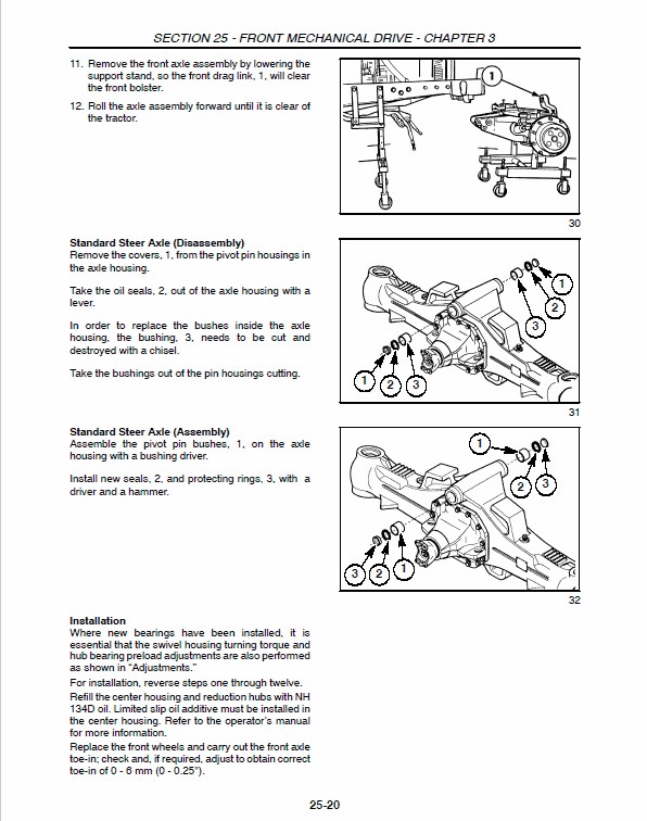 New Holland 70, 70a Tractor Service Manual