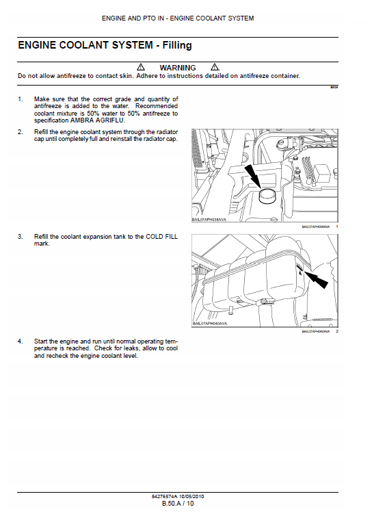 New Holland T6010, T6020, T6030 Tractor Service Manual