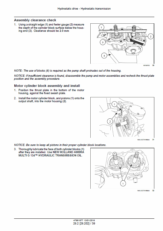 New Holland Workmaster 33 And 37 Tractor Service Manual