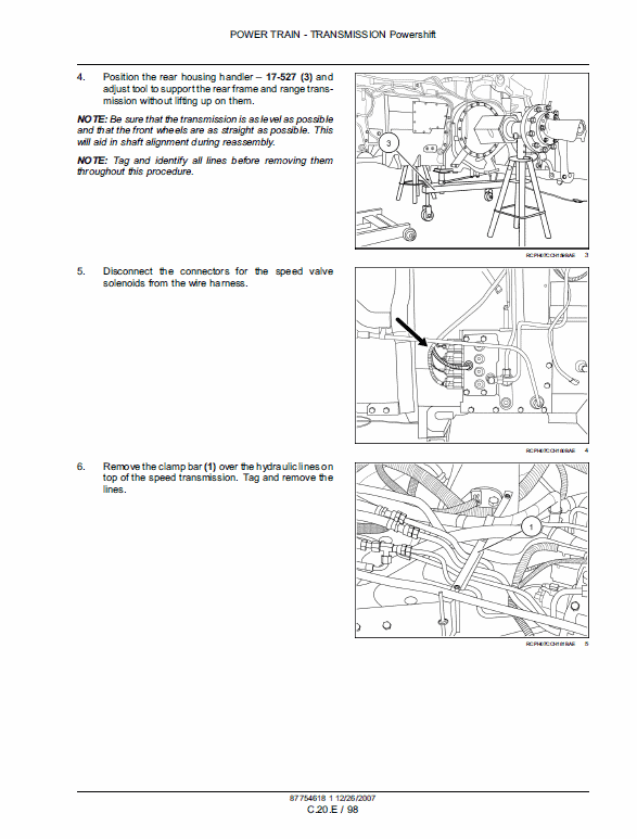 New Holland T8010, T8020, T8030, T8040, T8050 Tractor Service Manual