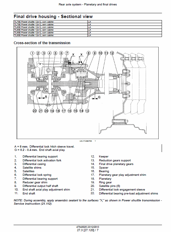 New Holland Tl60e, T75e, Tl85e, Tl95e Tractor Service Manual